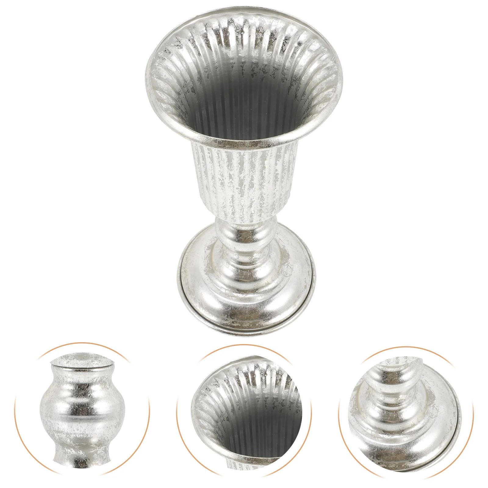 

Flower Vase Urn Planter Pot Wedding Planters Centerpiece Tall Outdoor Vases Container Stand Metal Floral Dried Front Trumpet