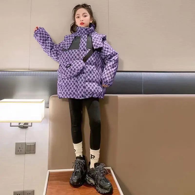 Детская парка с капюшоном для девочек