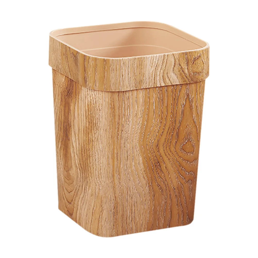 

Square Trash Can Simple Style Garbage Storage Bucket Rustic Decor Wastepaper Holder Creative Small Plastic Bins Study Household
