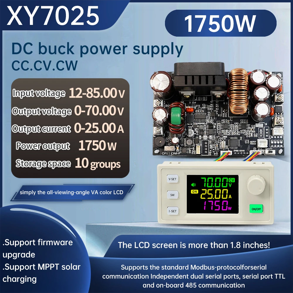 XY7025 Регулируемый понижающий источник питания с ЧПУ регулятор напряжения