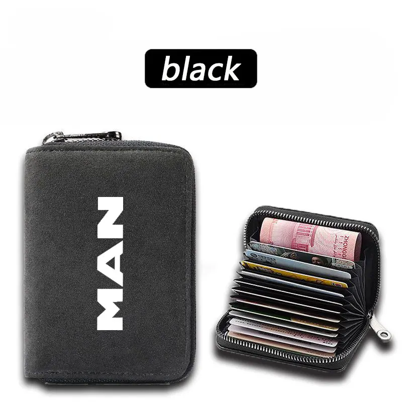 Card Holder Slim Bank Credit Card ID Cards Coin Pouch Case Bag Wallet For MAN TGX TGM TGA TGS TGE Far Fashion Car Accessories