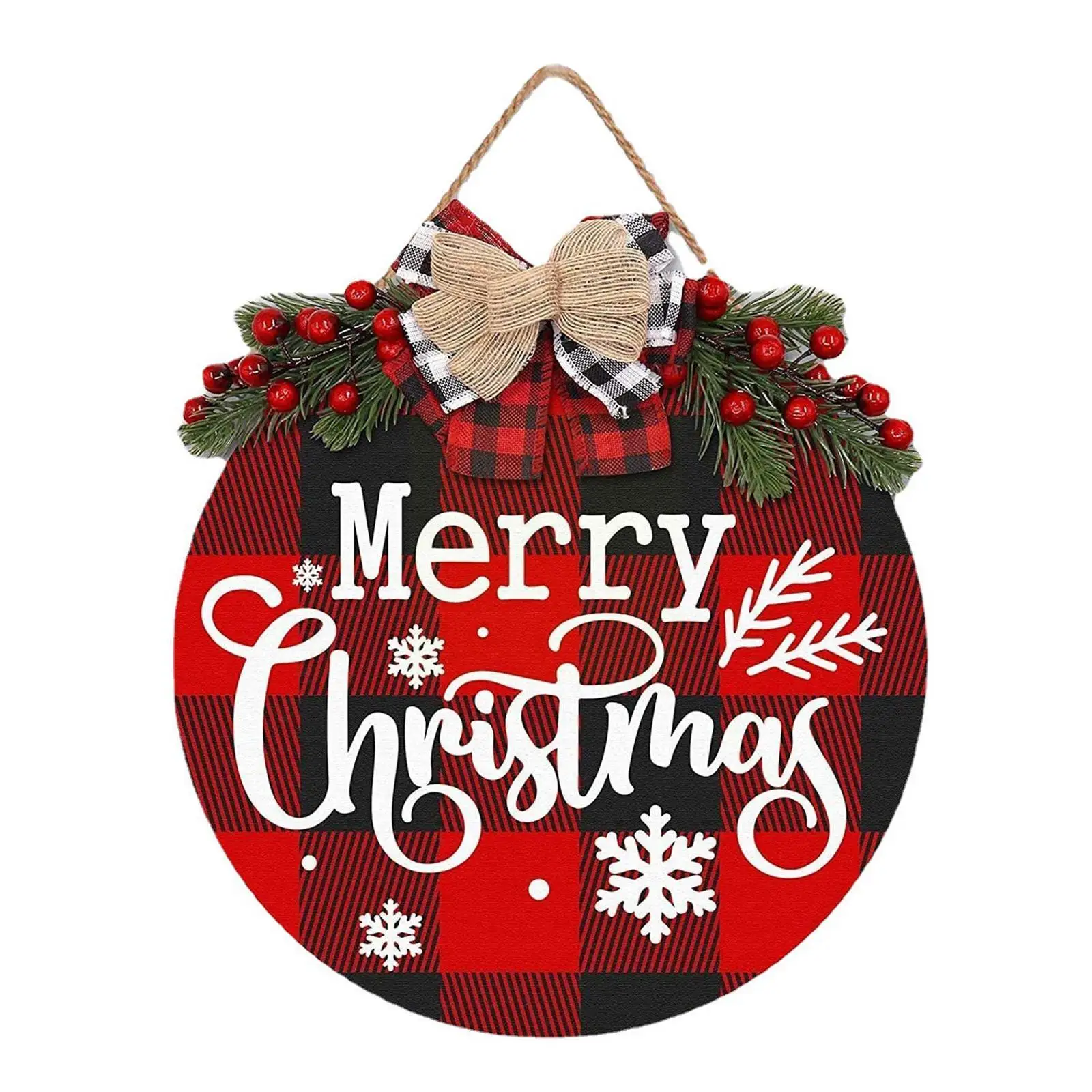 

Wooden Christmas Wreath Door Hanging Oranments Xmas Pendants Merry Christmas Decor For Home 2023 Happy New Year Naviidad Su F6l4