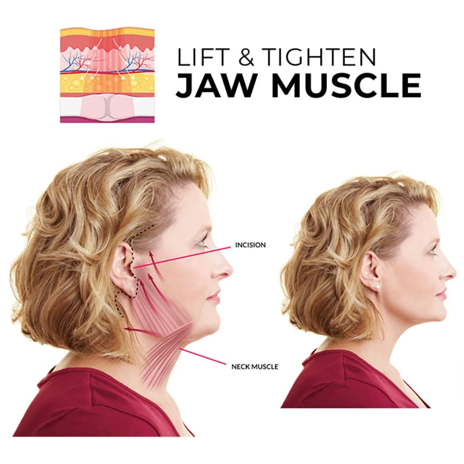 лицо со швом