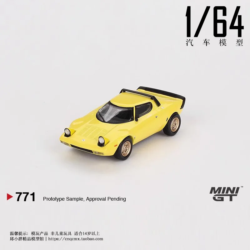 Фото MINI GT 1:64 Lancia Stratos HF Stradale Lancia, миниатюрная модель компрессионного вала из сплава, украшение для взрослых, игрушка для мальчика, подарок на день рождения №4