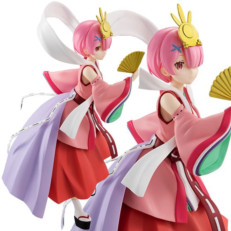 

Original Anime Re:Life In A Different World From Zero Figure Ram Kaguya Hime Snow Maiden Rem Doll Model Gift Aciton PVC Genuine