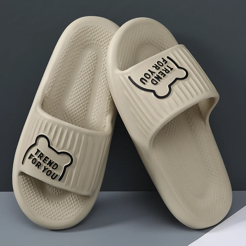Couple Bathroom Home Slippers Women and Men Fashion Soft Sole EVA Indoor Sliders Woman Sandals 2023 Summer Non-slip Flip Flops