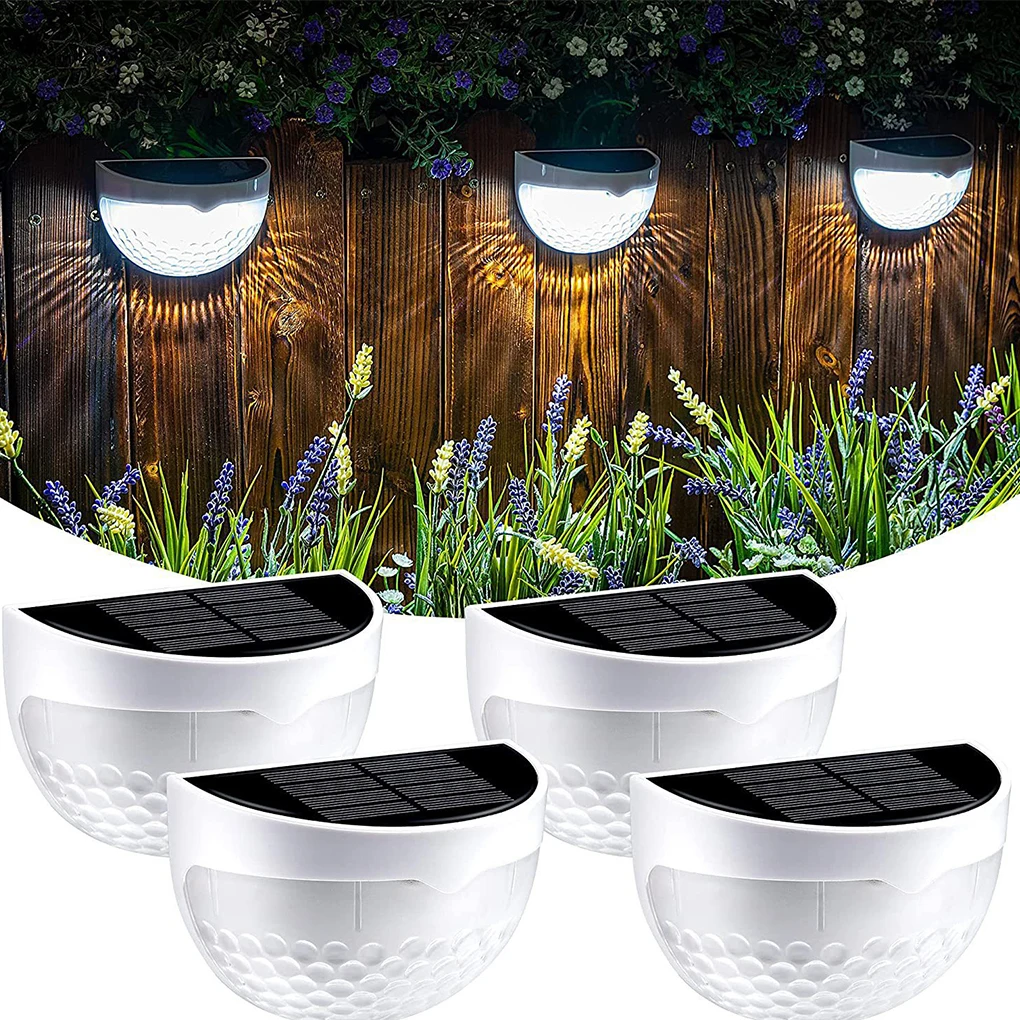 

Pack of 2 Solar Powered Fence Lights 1.2W Outdoor IP65 Waterproof LED Lamps Security Rechargeable Yard Pathway Night Lighting