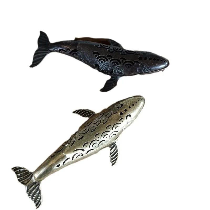 Античная бронзовая посуда подержанная печь для благовоний сна с Китом