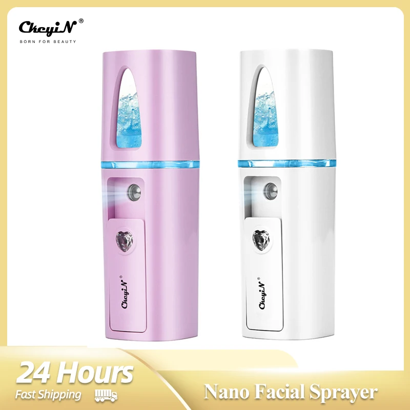 

CkeyiN Mini Facial Steamer Humidifier Face Nano Mister Sprayer Skin Hydrating Moisturizing Mist Nebulizer Anti Aging Beauty Tool