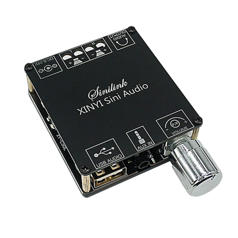 Фото XY-C50L XINYI Sini Audio Stereo BT Цифровая плата усилителя мощности 50 Вт, двухканальная, с плавной регулировкой на 360 градусов №2