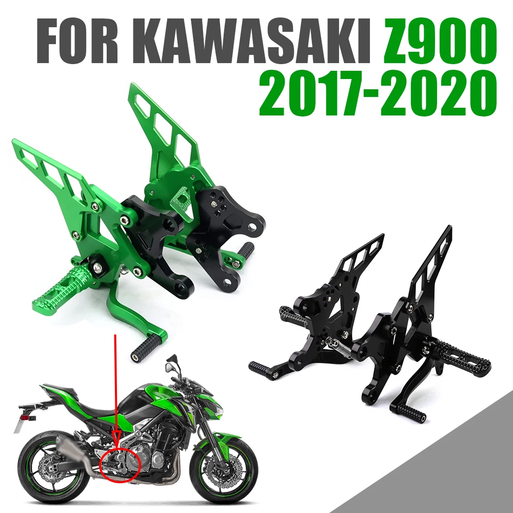 

For Kawasaki Z900 Z 900 2017 2018 2019 2020 Motorcycle Accessories Rear Footrest Sets Rearset Foot Rest Pegs Brake Pedal Pad