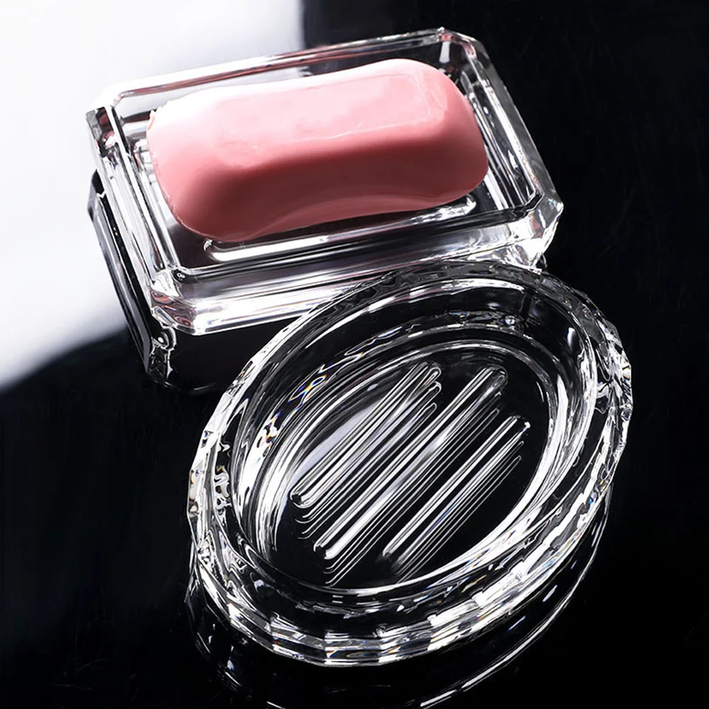 

Soap Holder Showercontainer Containers Bathroom Dish Clear Saver Tray Boxes Case Homemade