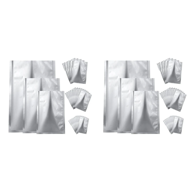 

50 Pieces 3 Sizes Mylar Aluminum Foil Bags,Foil Flat Heat Sealing Bags Storage Bags Pouch For Food Coffee Tea Beans