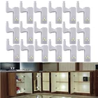 10 шт. Универсальный светодиодный светильник для шкафа Нижняя подсветка для шкафа кладового шкафа внутренняя петля ночной Светильник для шкафа чулана кухни спальни дверной светильник