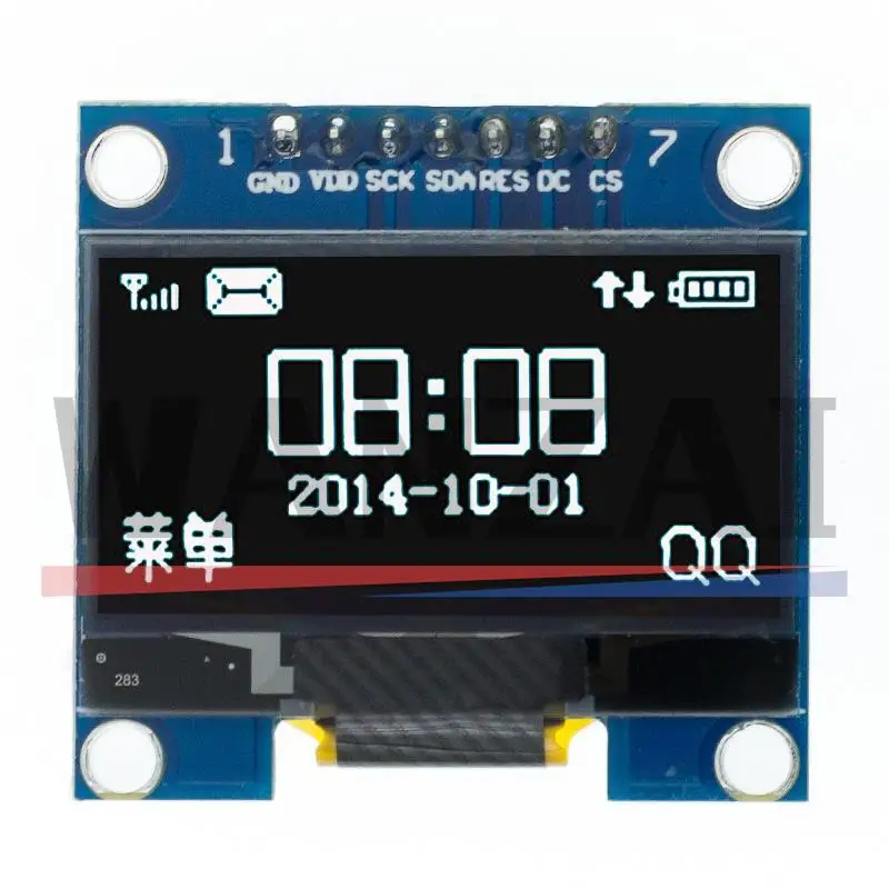 Светодиодный модуль O 1 3 дюйма Белый/Синий SPI/IIC I2C с цветным общением 128X64