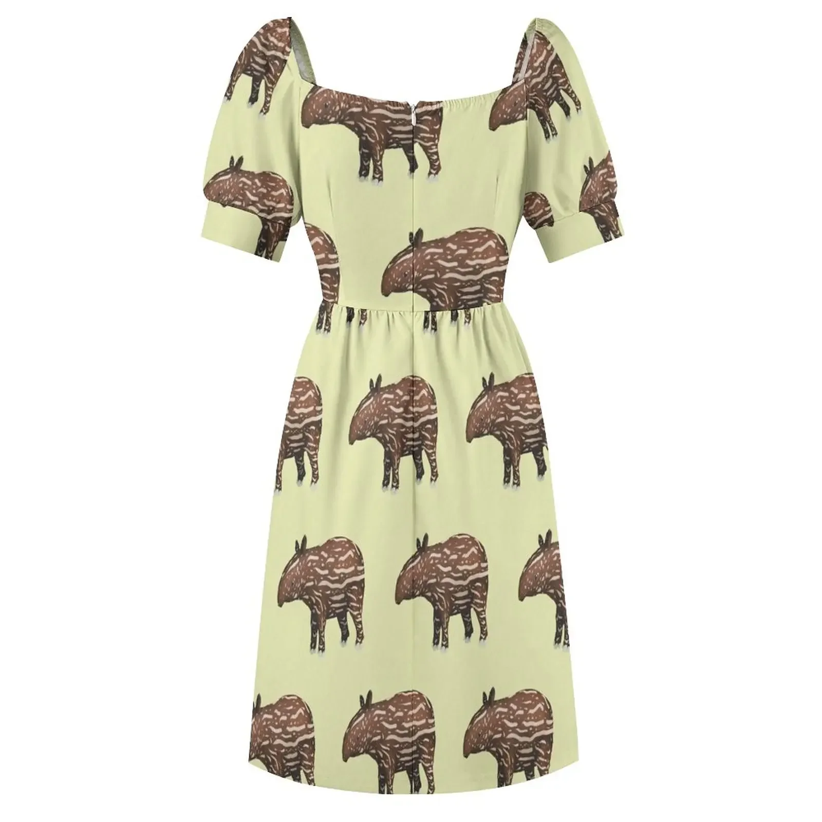 Животные Малайзии - Baby Malayan Tapir Платье с короткими рукавами женская одежда платье