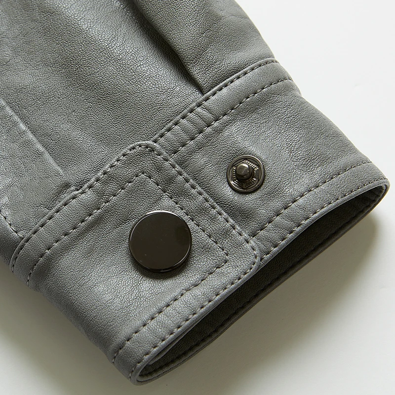 JAZZEVAR 2023 Spring New Short Jacket PU Leather Motorcycle Korean Loose Casual Suit Coats