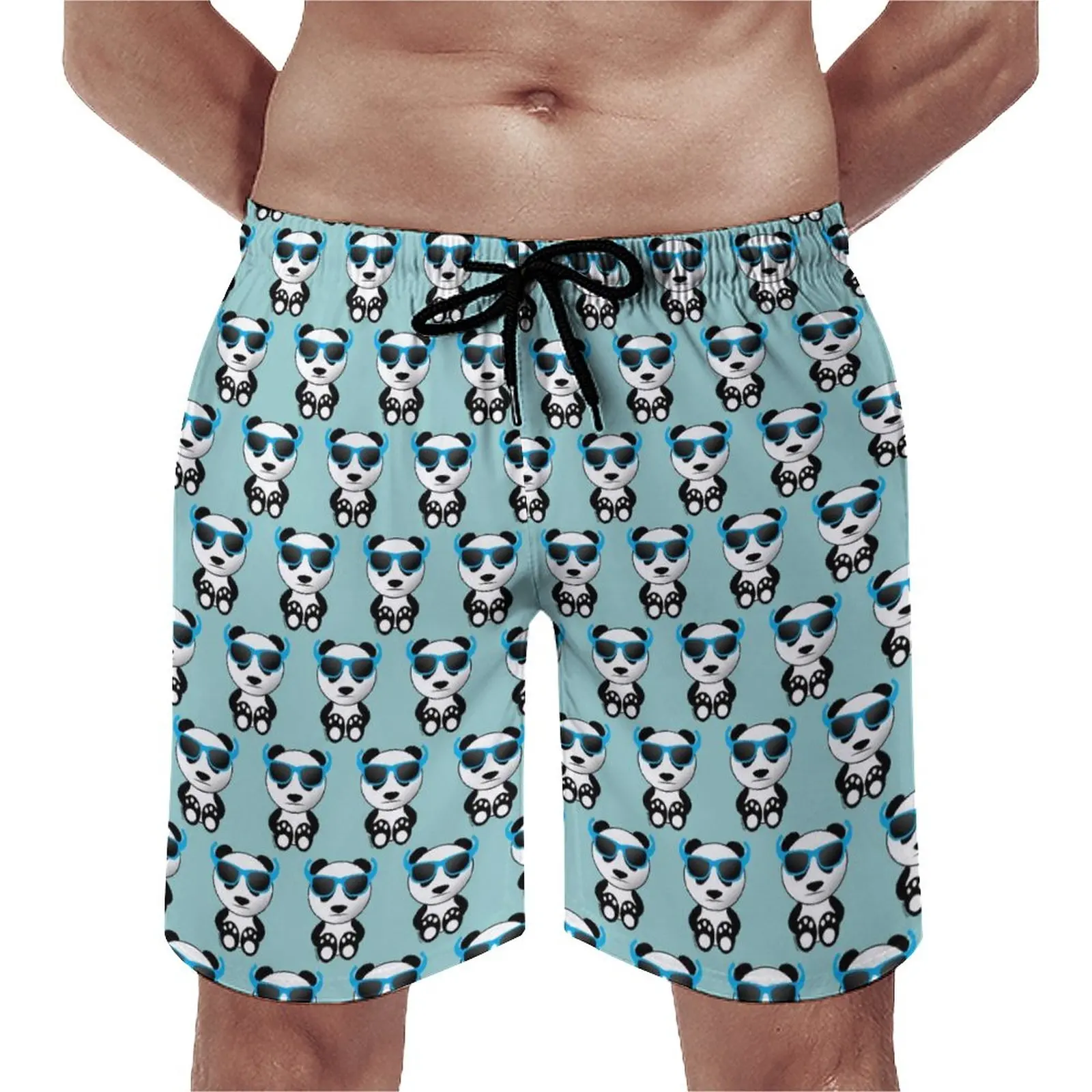 

Cute Panda Bear Board Shorts Cool Animal Print Cute Board Short Pants Design Surfing Comfortable Swim Trunks Birthday Present