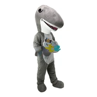 mascot costume custom gray shark stuffed animal fursuit cosplay performance props cartoon mascot walking puppet animal costume
