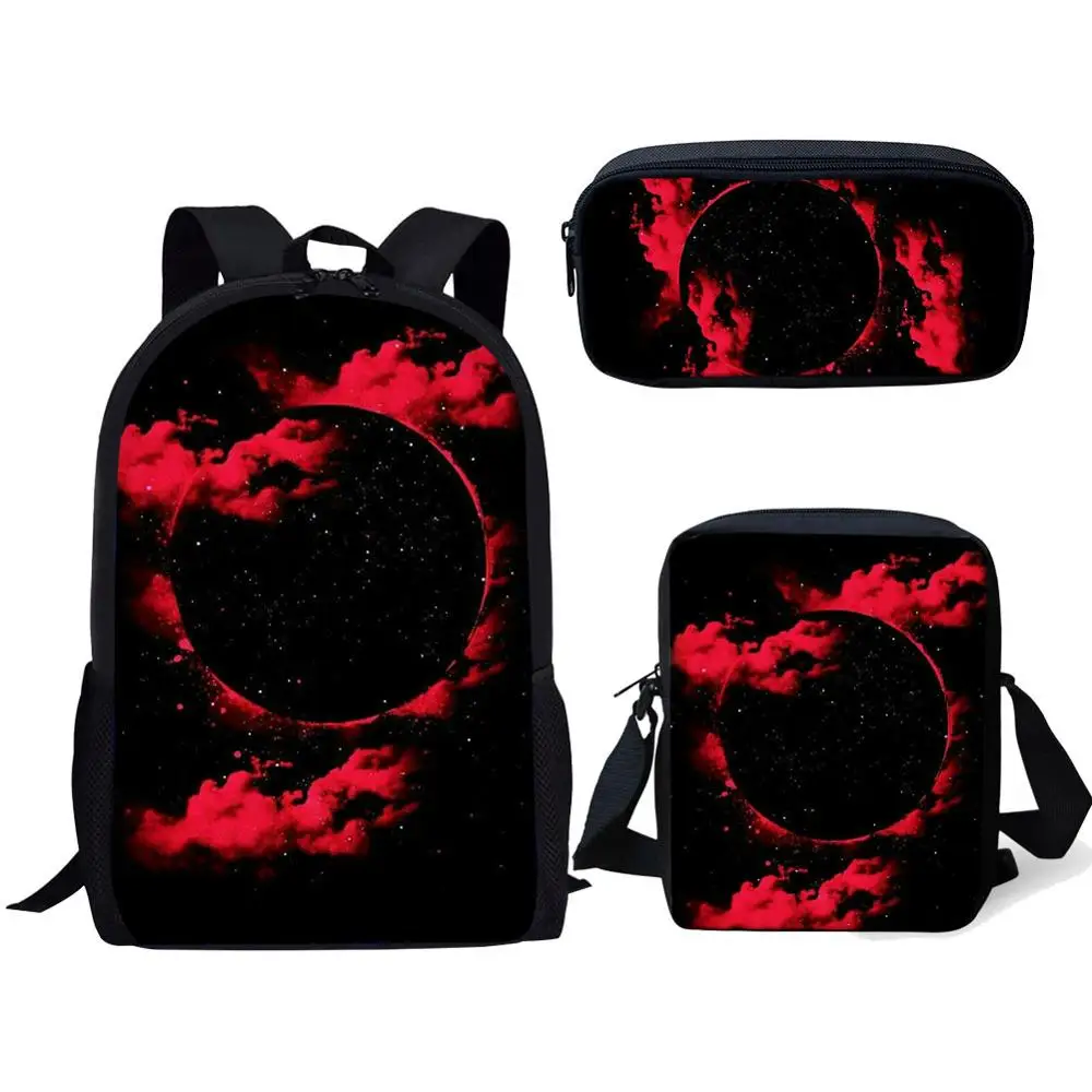 

Children School Bags For Teenage Boys Girls Kids Backpack 3PCS/SET Fashion Galaxy 3D Printing Satchel Book Bag Mochila Escolar