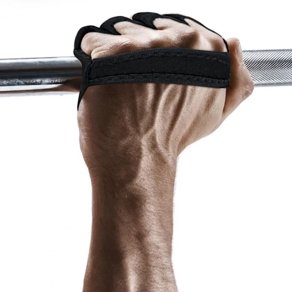 

Нескользящие защитные накладки для пальцев, прочные защитные дышащие накладки на ладони для тяжелой атлетики, для фитнеса, для тренировок и лифтинга 2