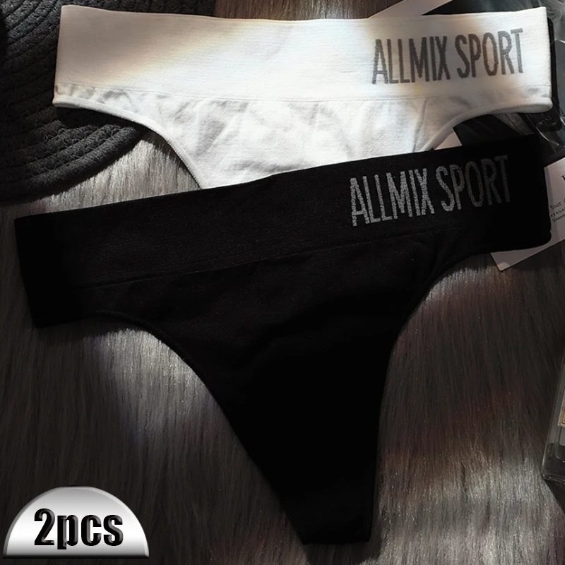 

2020 Sexy Waist Shaping Sport Panties Seamless Thong G String Mid Waist Women Cotton Underpants Tanga Briefs Fitness Underwear