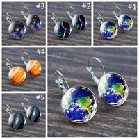 galaxy earring jupiter saturn earth silvercolour hook earring space astronomy planet earring birthday gifts