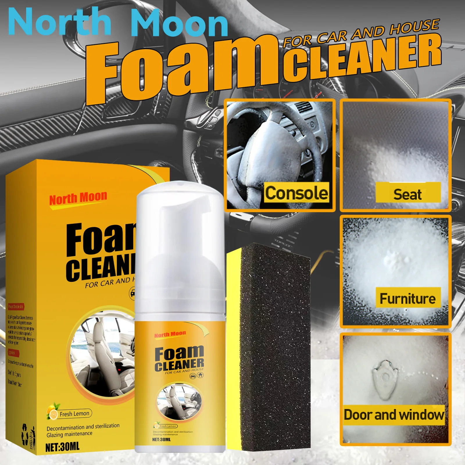 

Newest Multifunctional Car Interior Agent Universal Leather Cleaner Automotive Sofa Cleaning Agent
