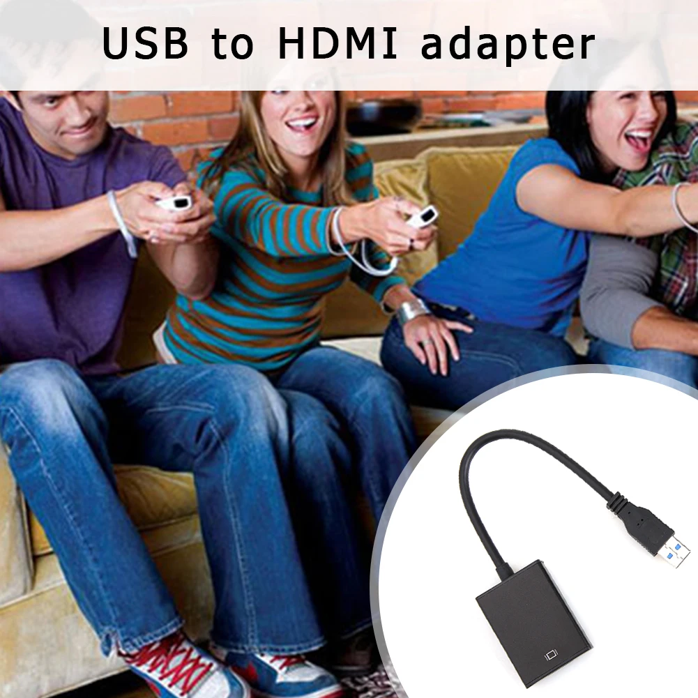 Внешний видеоадаптер с USB 3 0 на HDMI-совместимый 1080P мини полный адаптер конвертер |
