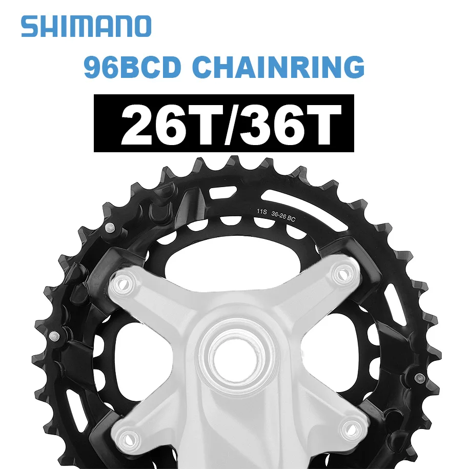 

Shimano Chainring 96BCD 36T Crown MTB Chainwheel 64BCD 26T Bicycle Sprocket for Shimano MT510 M4100 M5100 M8000 M9000 Crankset