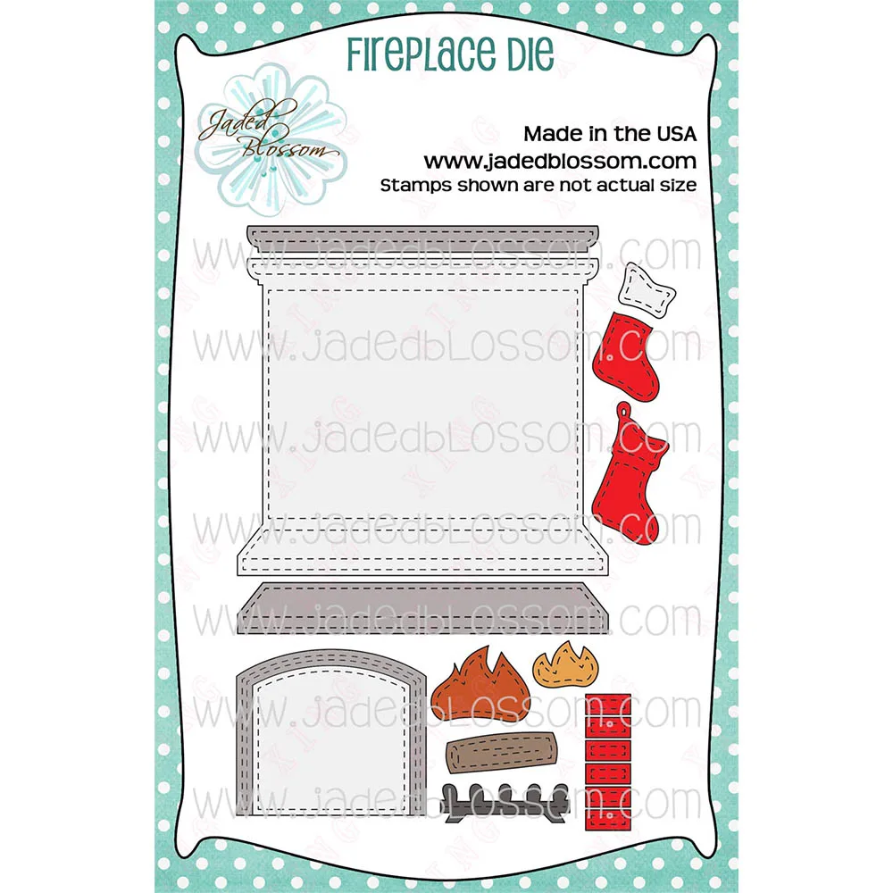 

2022 Christmas Arrival new Metal Cutting Dies Scrapbooking Diy Craft Decoration Embossing Fireplace Die Made Album Card Template