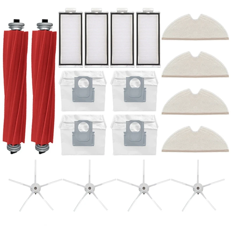 

Main Side Brush Filter And Dust Bag Replacement Accessories For Roborock Q7 Max / Q7 Max+ / T8 Robotic Vacuum Cleaner