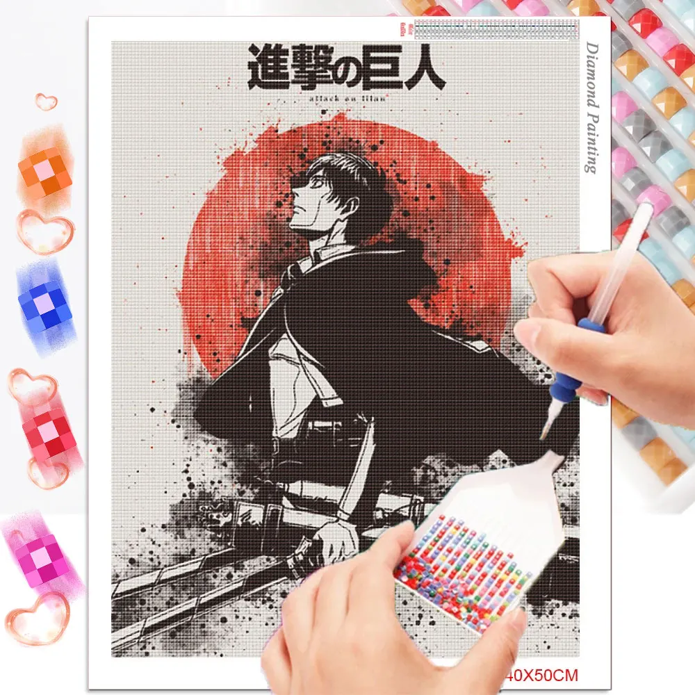 Японское аниме атака на Титанов алмазная живопись 5D сделай сам Алмазная мозаика