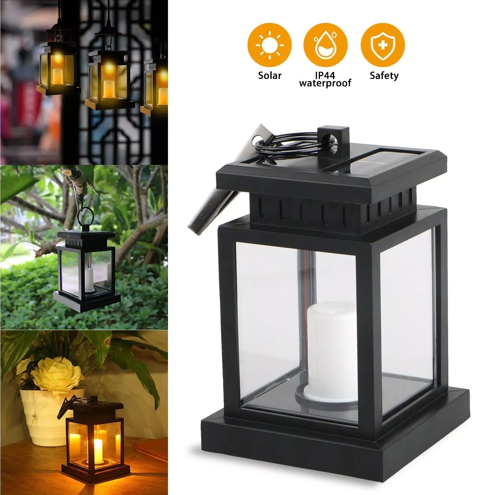 

Pcs Outdoor Candle Lantern Solar Lamp Umbrella Hanging Lamps Solar Powered Led Bulb Lawn Path LandscapeGarden Lighting