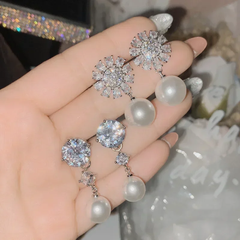 Высококачественные роскошные сверкающие простые модные серьги MDL в стиле