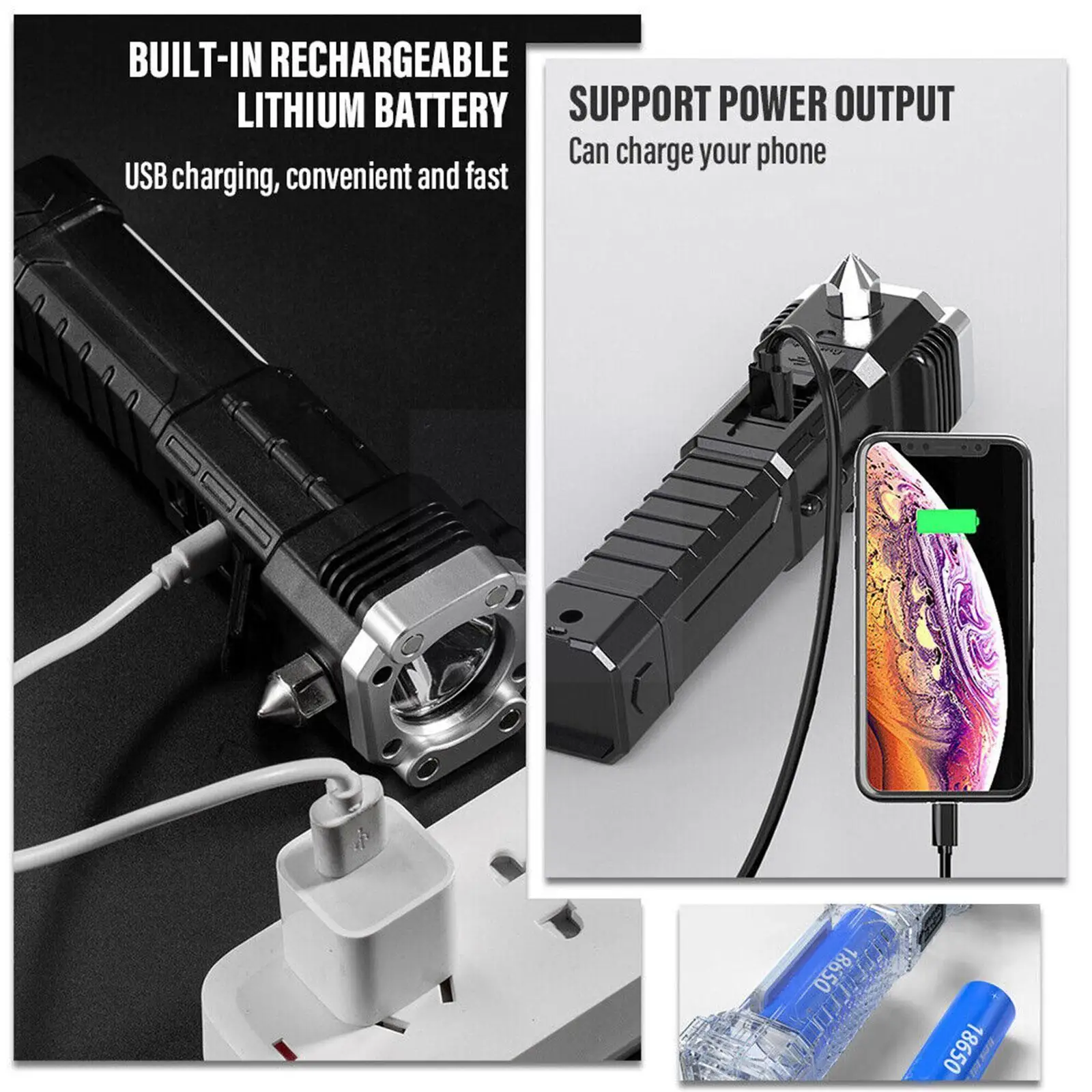 

Многофункциональный фонарик четырехв-1, автомобильный молоток безопасности, аварийный молоток для окна с отбойником, пожарный автомобиль, ...