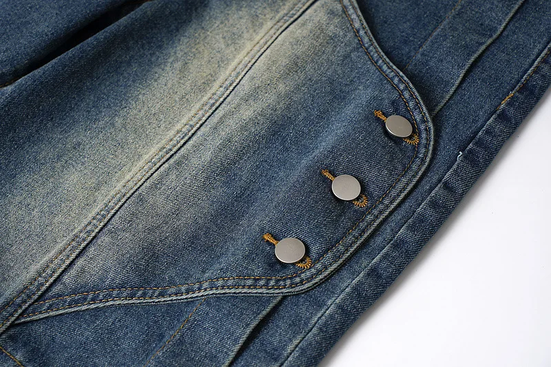 Джинсовые шорты мужские оверсайз в стиле хип-хоп винтажные брюки из денима с