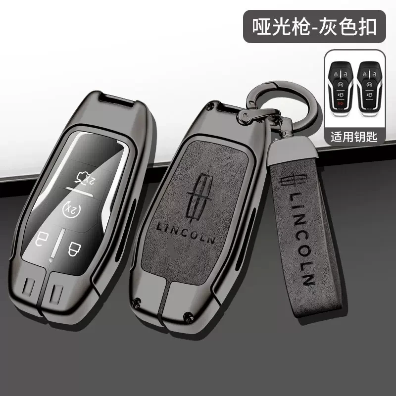 

Zinc Alloy Car Remote Key Case Cover Protector Holder Shell For Lincoln MKZ MKC MKX 2016 2017 Keyless Keychain Accessories