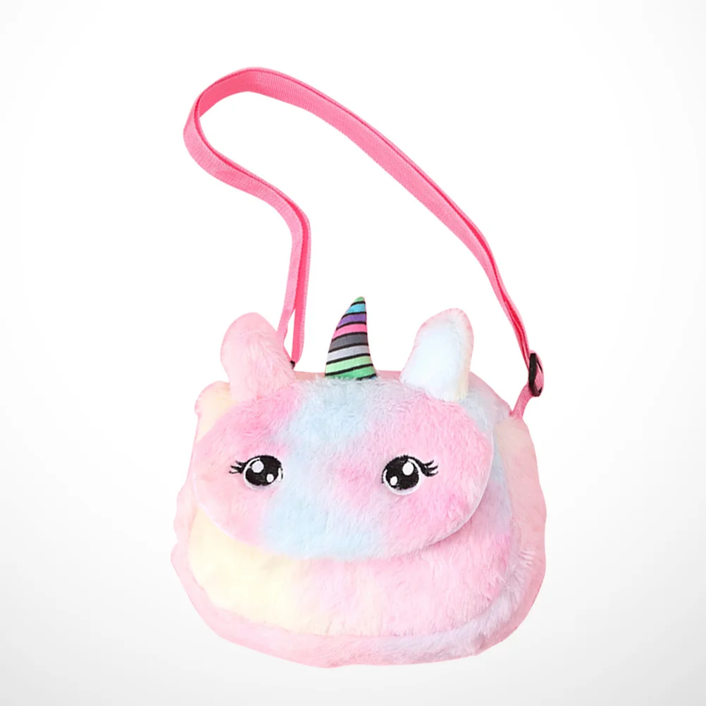 

Purse Kids Shoulder Crossbody Cross Side Across Plush Children Babies Girls Body Furry Change Money Coin Holder Cell Toddler