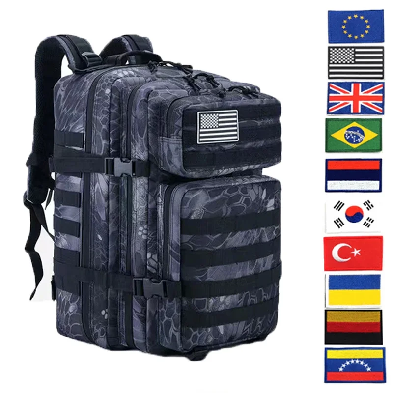 

50L 1000D Nylon Waterproof Military Backpack Molle Army Bag Outdoor Tactical Sports Camping Trekking Fishing Hunting 3P Rucksack