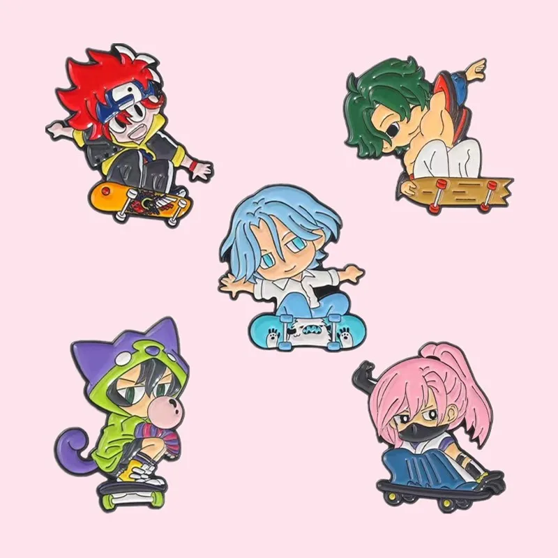 SK8 Бесконечность эмалевые булавки под заказ SK∞ Chibi REKI Langa MIYA Cherry Joe брошь на лацкан значок мультфильм аниме ювелирные изделия подарок оптовая продажа
