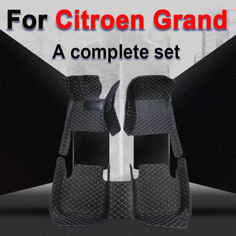 

Car Mats For Citroen Grand C4 Picasso SpaceTourer 7seat 2014~2020 Non-slip leather Mat Rugs Pad Interior Parts Car Accessories
