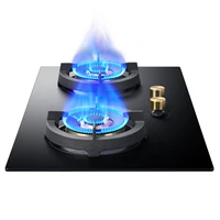 smart home gas stove double burner embedded natural gas stove thickened stainless steel gas stove nine gun raging fire stove