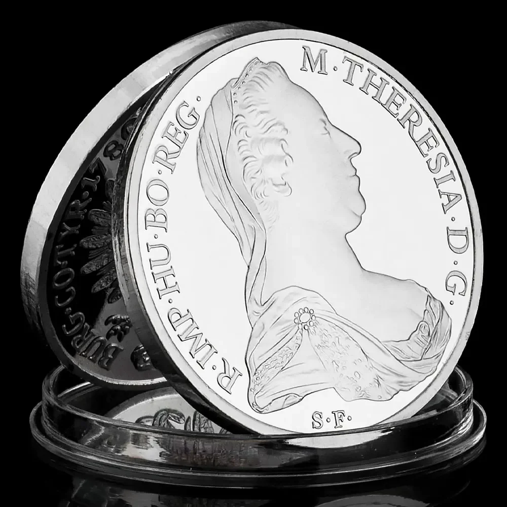 Коллекционная монета Austro-Wungary The Queen of Teresia (117-1780) Посеребренные сувенирные монеты