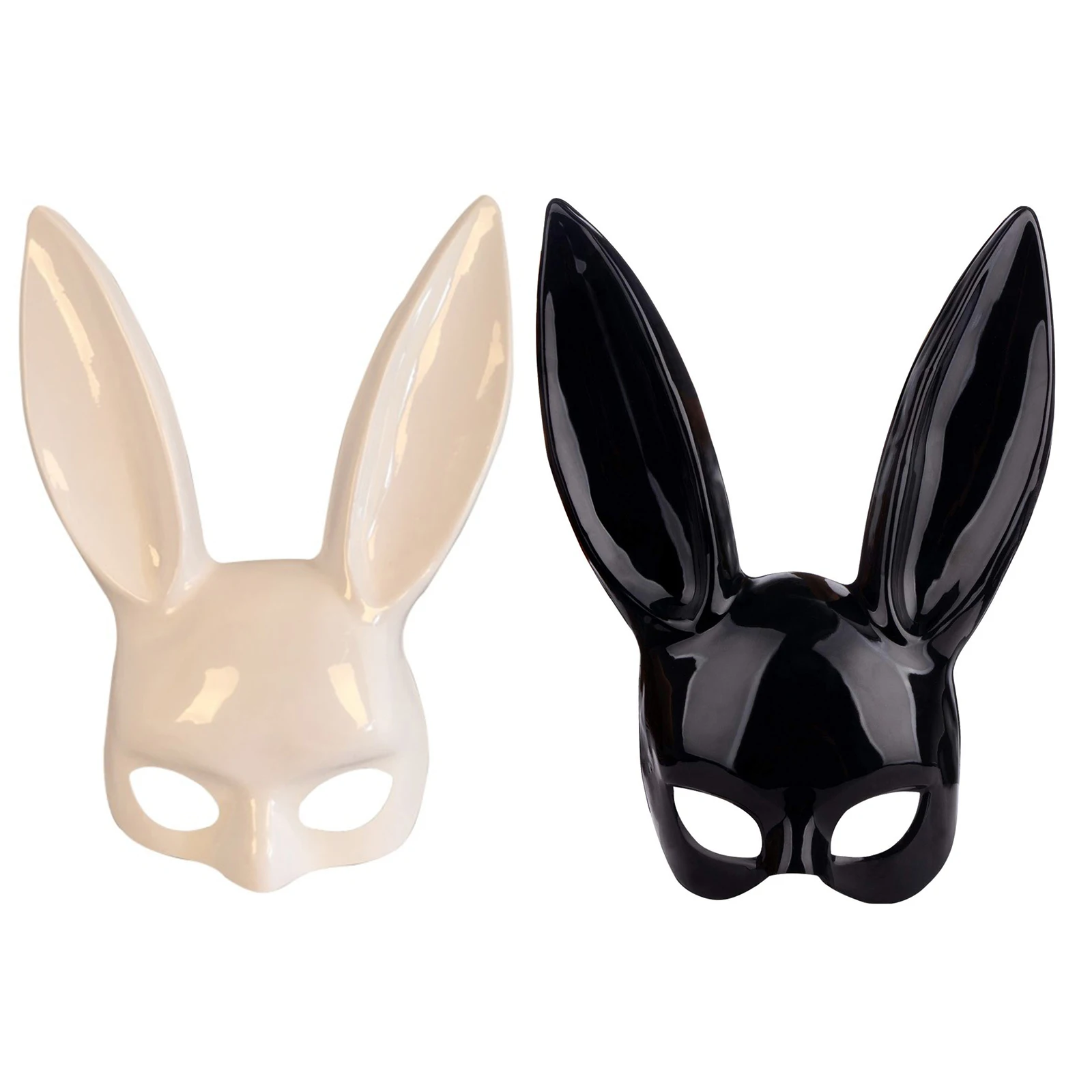 

Black Bunny Ear Rabbit Mask Women Masquerade Anime Cosplay Full Face Headwear