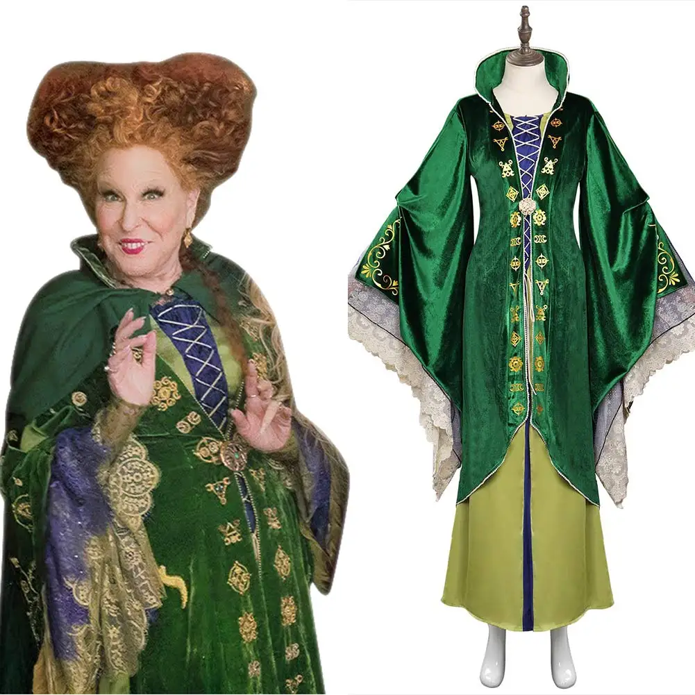 

Hocus Winifred Sanderson Cosplay Costume Dress Outfits Halloween Carnival Suit