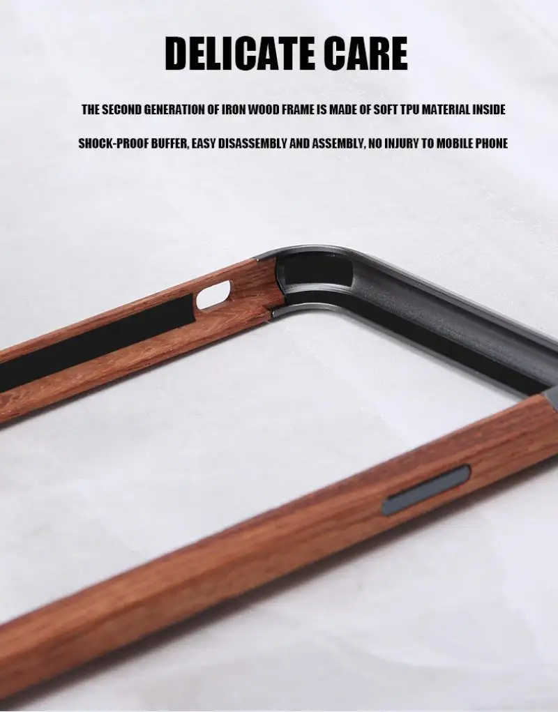 Wooden Hard Frame Phone Case for Iphone 12 13 14 Pro Max Aluminum Alloy Rugged Anti Drop Frame for Iphone 13 Protective Shell