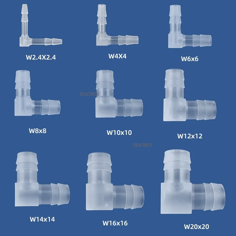 

20PCS 1.6/2.4/3.2/6/8/10/12/16/20mm Plastic Barb Equal Elbow L Type Garden Irrigation Hose Connector Pipe Fitting Tube Joint