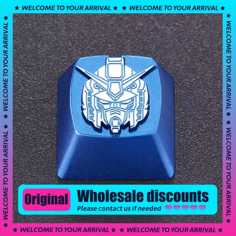 Классическая аниме клавиатура Uc с роботом колпачок из алюминиевого сплава Rx78