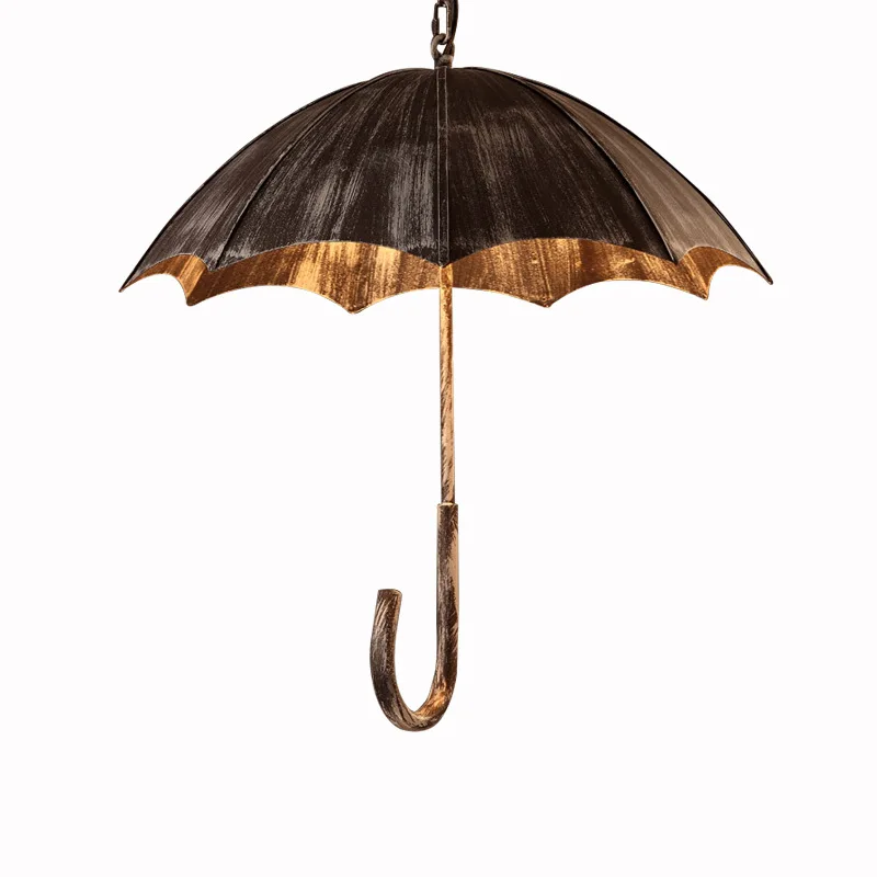

Стильный ретро-зонт в стиле лофт в стиле индастриал, романтическая модель зонта, подвеска из кованого железа, фотоэлемент для бара, кафе, ресторана